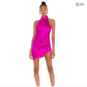 Amanda Uprichard Vibrant Pink Backless Dress